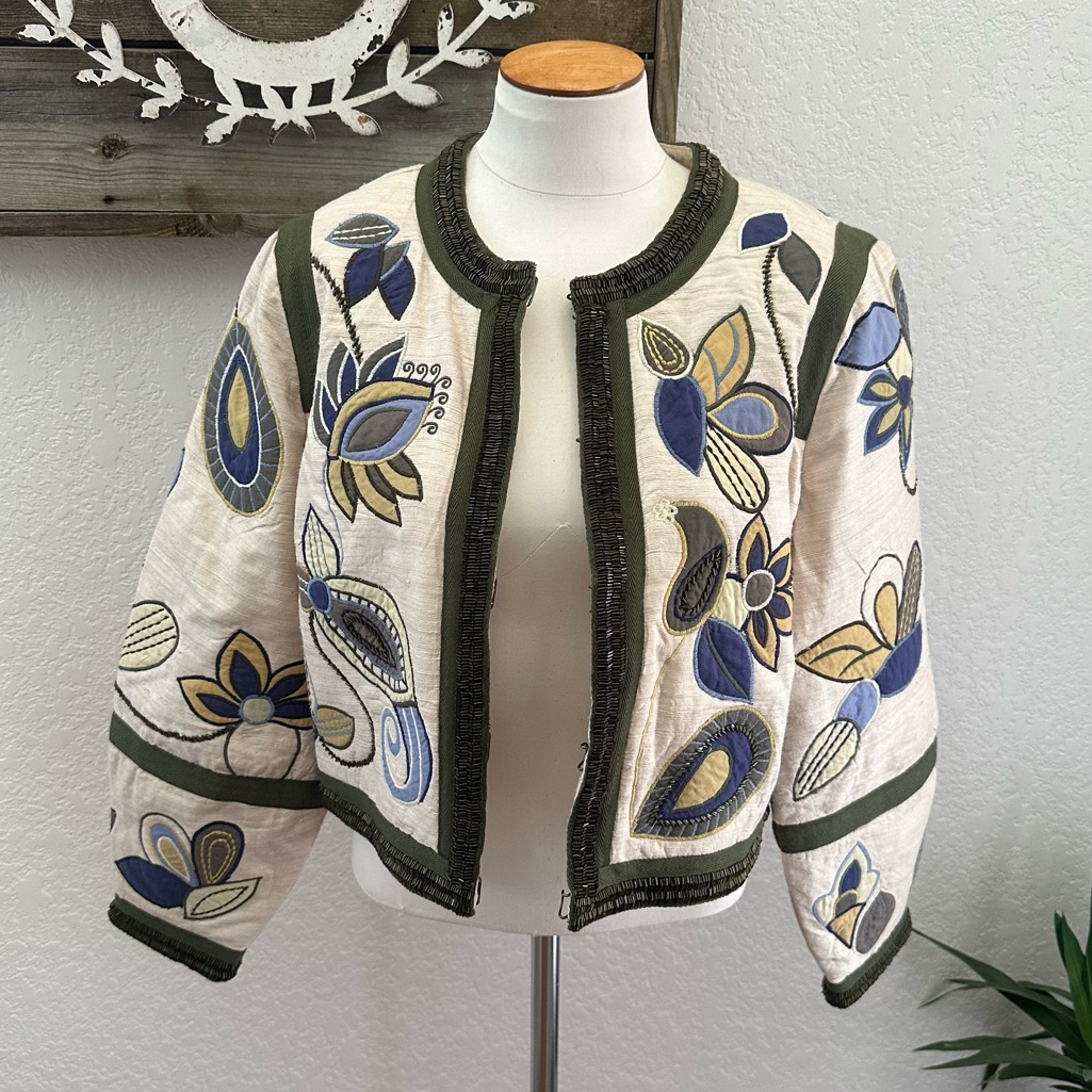 Veronica Beard Benicia Beaded Embroidered Jacket Ladies Size 10 Nwt
